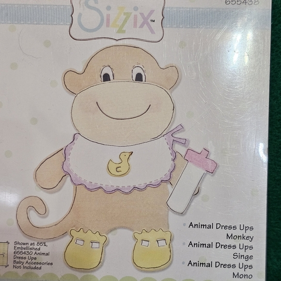 Sizzix Bigz Die Animal Dress Ups Monkey #655438 - Picture 9 of 11